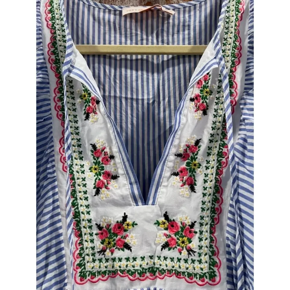 Tory Burch Embroidered Beach Tunic Coverup - Picture 4 of 5